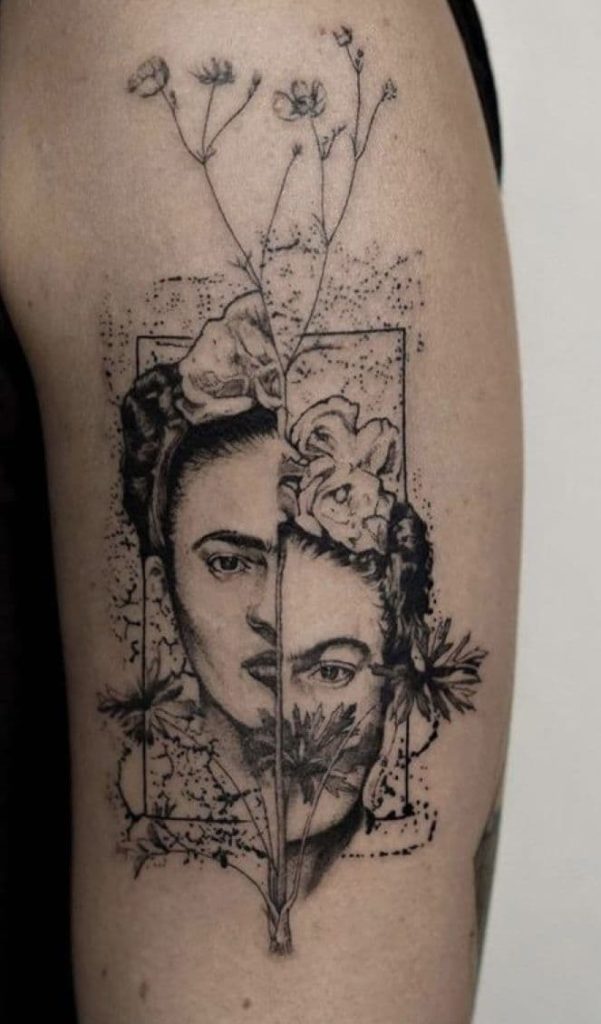 tatuaje frida kahlo brazo